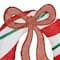 Glitzhome® 70.75"L Lighted Christmas 2.5D Fabric Peppermint JOY Outdoor Decor Set